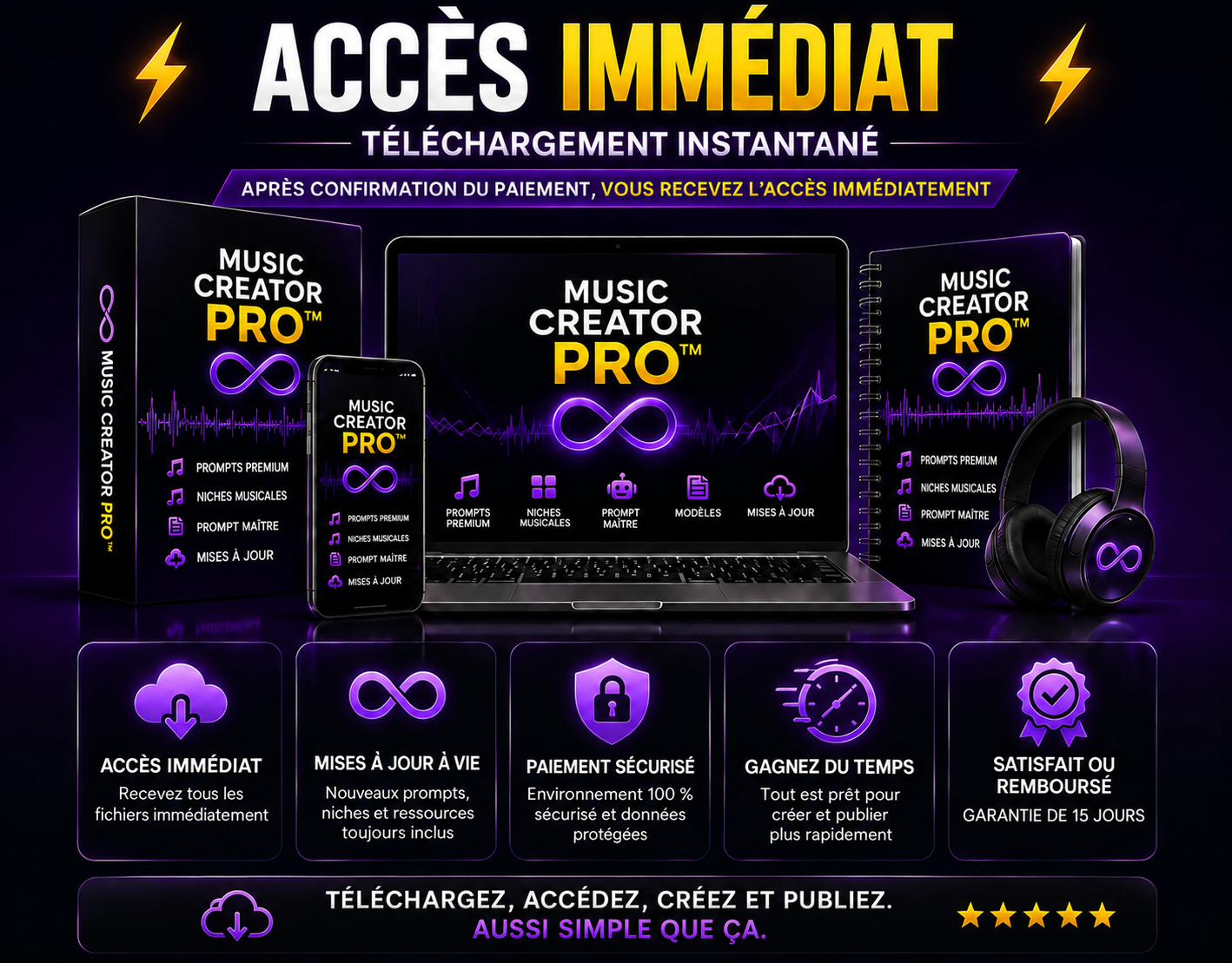 Accès immédiat à Music Creator Pro depuis différents appareils
